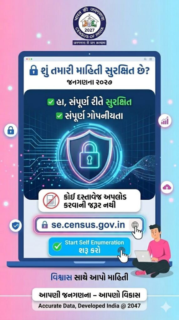 self-enumeration'. Digital Census-2027 - સ્વ-ગણના