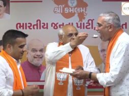 Top Gujarat BJP leaders celebrate Bengal victory with rasgulla