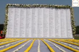 List of 321 martyred BJP workers placed at the swearing-in ceremony venue