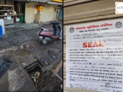 Pre-monsoon operation: AMC seals shop in Shahibaug that dumped food waste in catch pit