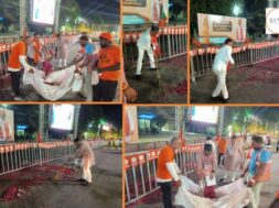What did BJP workers do after PM Modi’s Vadodara roadshow that is being discussed?