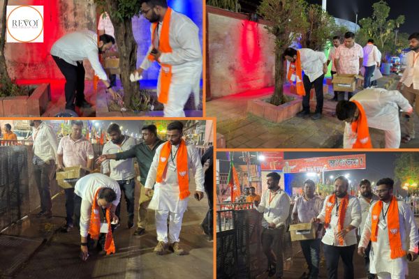 What did BJP workers do after PM Modi's Vadodara roadshow that is being discussed?
