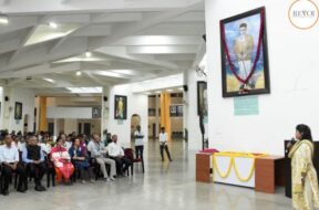 Staff pays floral tribute to Veer Savarkar at Gujarat Assembly complex