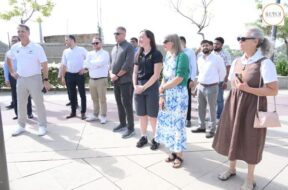 The New Zealand delegation visited various sports complexes in Ahmedabad