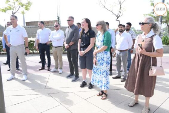 The New Zealand delegation visited various sports complexes in Ahmedabad