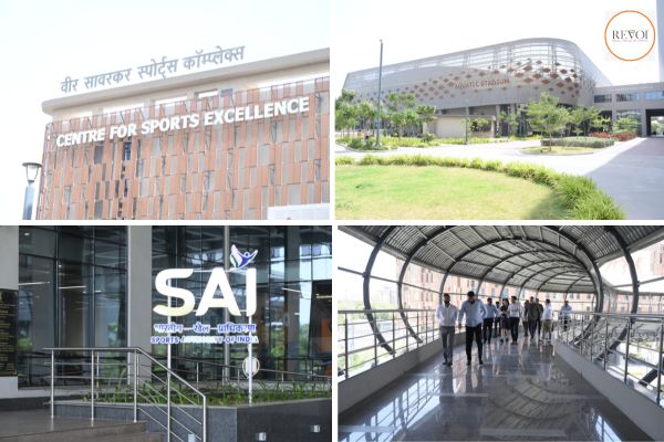 The New Zealand delegation visited various sports complexes in Ahmedabad