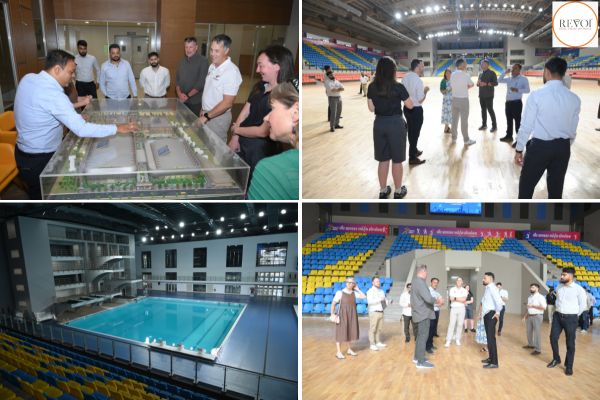 The New Zealand delegation visited various sports complexes in Ahmedabad