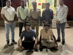 two arrested with weapons