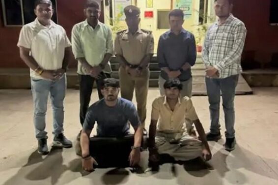 two arrested with weapons