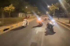 Riverfront, bike stunts