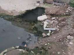 Valad village, drainage water