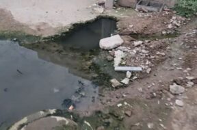 Valad village, drainage water