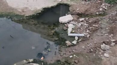 Valad village, drainage water