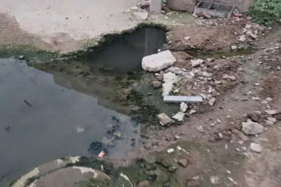 Valad village, drainage water