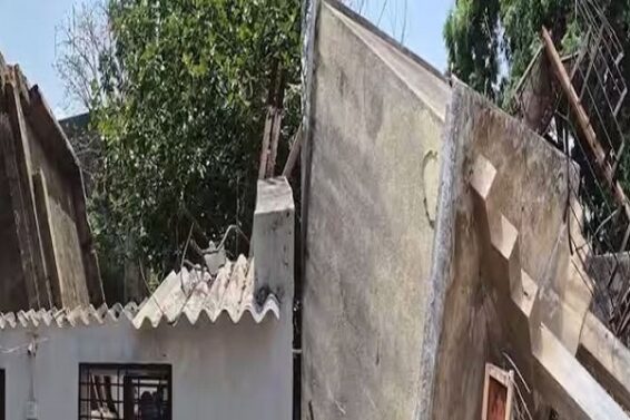 Water tank collapsed