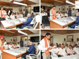 BJP members filed nominations for four Rajya Sabha seats from Gujarat