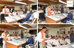 BJP members filed nominations for four Rajya Sabha seats from Gujarat