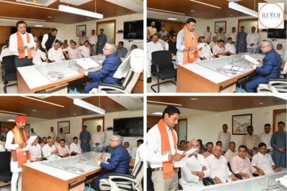 BJP members filed nominations for four Rajya Sabha seats from Gujarat