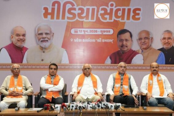 A media interaction was held on the occasion of completion of 12 years of Prime Minister Shri Narendrabhai Modi government