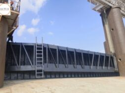 asna Barrage Rejuvenation: The work of installing new gates was completed in a record time of just 35 days