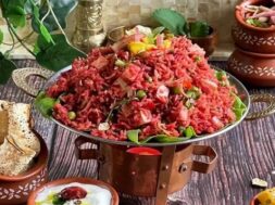 paneer beet tawa pulao