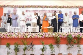 Bhoomi pujan of small industries bharati bhavan