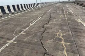 Cracks on the bridge