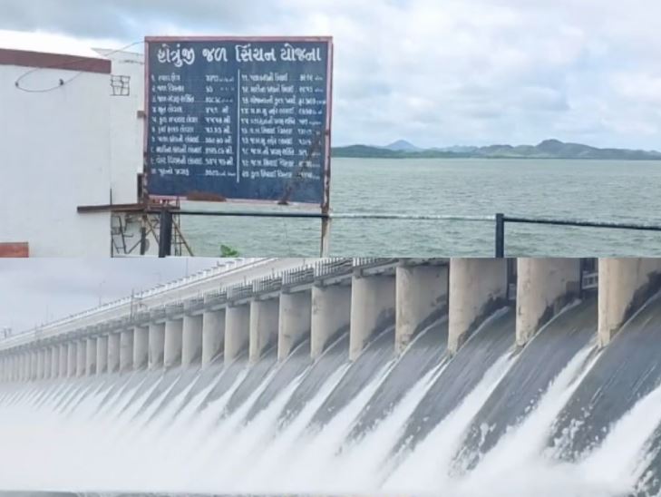 શેત્રુંજી ડેમ સિઝનમાં ફરી ઓવરફ્લો,  59 દરવાજા 1 ફૂટ ખોલાયા