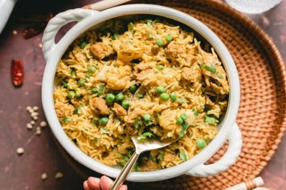 Soya Chunk Pulao