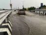 Water flooded the National highway