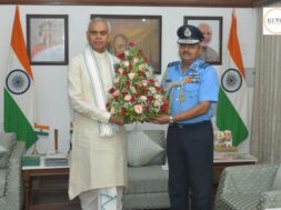 Air Marshal P. V. Sivanand paid a courtesy call on the Governor of Gujarat, Acharya Devvrat