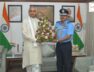 Air Marshal P. V. Sivanand paid a courtesy call on the Governor of Gujarat, Acharya Devvrat