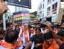 BJP held a sit-in protest at the Congress state office under the leadership of Jagdishbhai Vishwakarma.