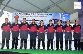 Nine women officers of the Indian Army conclude their 314-day sea voyage