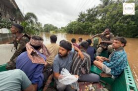 Army forces carried out rescue operation in Gujarat, saving people trapped in floods