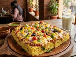 Dhokla Pizza recipe