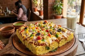 Dhokla Pizza recipe