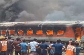 train coach fire