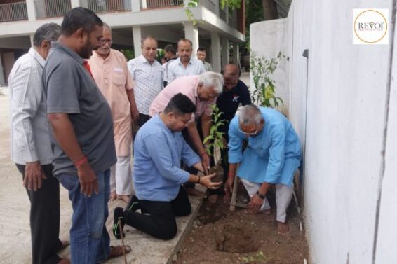 Tree plantation at Shri Madhav Seva Bhavan – Naroda through environment conservation activity