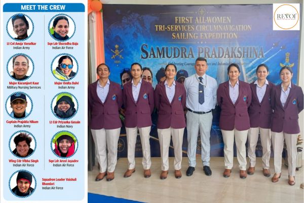 Air Marshal P.V. Sivanand honours women officers of historic 'Samudra Pradakshina' expedition