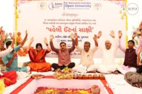 Groundbreaking ceremony of BAOU Regional Center at Palanpur