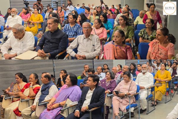 Elaben's formulaic writing style will inspire readers: Ushaben Upadhyay. ફોટોઃ અલકેશ પટેલ