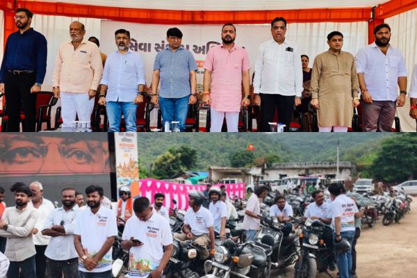 Seva Sankalp Abhiyan: Commencement of a bike rally from four holy sites in the state to Vadnagar