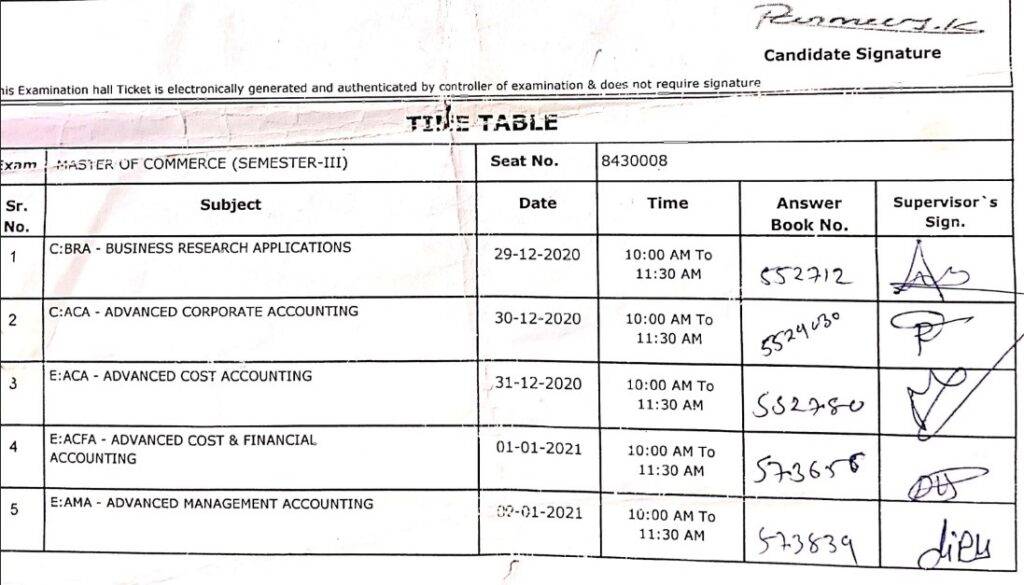 The student was declared absent despite giving the exam and having the invigilator's signature on the hall ticket: A search for justice for years