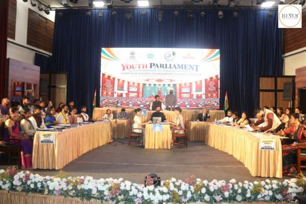 Grand organization of a ‘Youth Parliament’ at ITRA, Jamnagar, as part of the 11th Ayurveda Day celebrations.