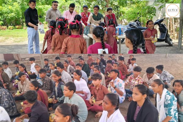 Interaction with students at Nana Reha Primary School in Bhuj Taluka