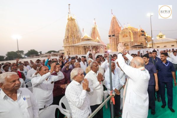 Foundation stone laying for an 81-foot-tall statue of Lord Shiva by Union Minister Amitbhai Shah